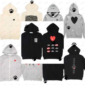 Mens Hoodies Sweatshirts 23SS Designer Play Comes Jumpers des Garcons Letter Brodery Långärmning Pullover Women Red Heart Loose de G1