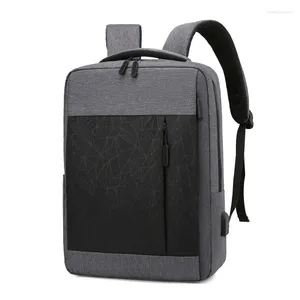School Bags USB Charging Multifunctional Waterproof Backpack Men's Business Notebook High-capacity Computer Bag