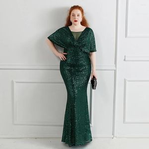 Abiti da festa s-4xl abito rosso nero verde nero rosso abito lungo lussureggiante sequestro di sequestro da sequestro paffuto femmina di grande dimensione Gala