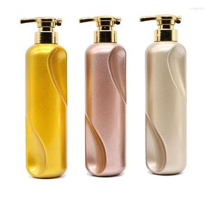 Storage Bottles 500ml Refillable Press Empty PET Bottle Bathroom Lotion Liquid Shampoo Cosmetic Container Portable Travel Pump Head