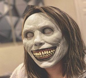 Creepy Halloween Maski Uśmiechnięte demony Zła Cosplay Cosplay Caps Caps Umywalne przerażające impreza Cosplay Props Mascarillas33629959770