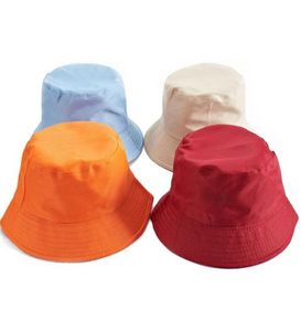 Sommarskugga fiskare hatt ren färg hink hattar kvinnor solskyddsmedel panama hatt män utomhus strandkapp polyester fiskare hat7781910