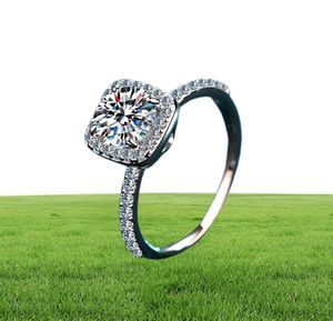Pierścienie klastrowe luksus 925 srebrny doskonałe krawędź Diamentowy test mossanite Party 2832054