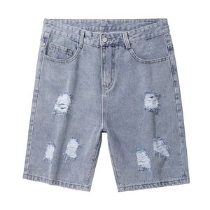 Pantaloncini di jeans strappati da uomo taglie forti, pantaloncini sciolti casual estivi, taglia 28-48 per ragazzo grasso da 50-142 kg