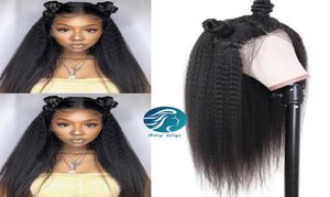 Kinky Straight 100 Human Hair Full Lace hd Transparent Lace Wigs Preplucked Hairline Remy Lace Front Wigs Braided Wigs For Black W3075534