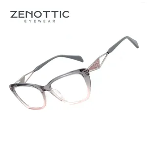 Солнцезащитные очки кадры Zenottic 2024 Тенденция кошачьи глаза Оптические очки рамки специфичны для ноги моды, непредописанные, ацетатные очки MG6592