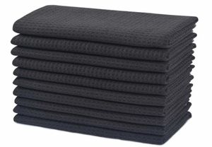 SINLAND MICROFIBER DISH Torkning av handdukar Våffelväv Kök maträtt tvätt trasa tyg ultra absorberande 16 tum x 24 tum 10 pack vit t23186983