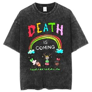 T-shirt maschile Death sta arrivando Y2K Tiki T-shirt maschile negozio online stampa grafica t-shirt top-shirtl2403