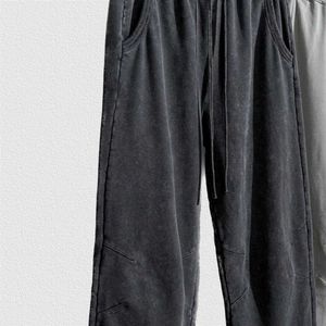 Men's Pants Retro 2023 Mens Non woven Sports Pants 380gsm Wash Heavy Cotton Three Pocket StyleL2405