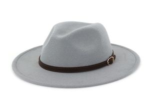 Fedora Cappello con feltro di lana vintage Wide Brim Ladies Trilby Chapeu Feminino Hat Women Men Jazz Church Godfather Sombrero Caps9379883