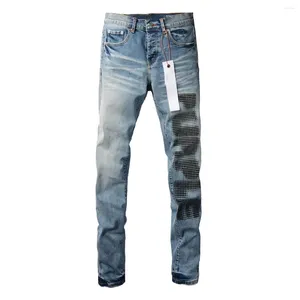 Pantaloni da donna jeans marchio roca viola di alta qualità con lettere di stampa blu di strada a bassa risalto skinny denim 28-40 dimensioni