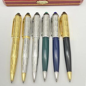 Lanlan Luxury Classic Green/Blue Lacquer Barrel Ballpoint Pen Silver/Golden Clip Writing Smooth Office School Stationery