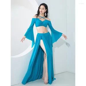 Stage Wear Belly Dance Costumes Spring And Summer Long-sleeved Practice Clothes Oriental Group Class Uniform Set