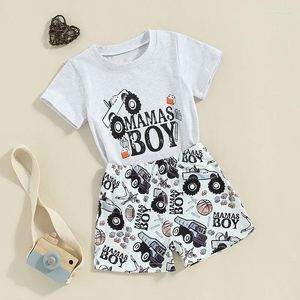 Наборы одежды для малыша мальчик летние шорты набор писем с рукавом рукав с рукавом