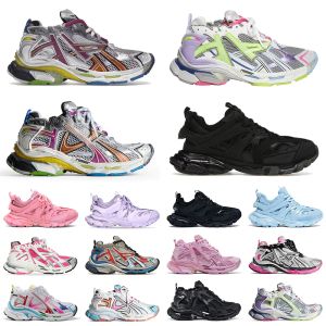 Lyxvarumärke Sneakers Track Runners 7.0 7.5 3.0 Designer Skor Plattform All Black White Multicolor Pink Blue Grey Ancien Daddy Men Women Trainers Tennis Shoes