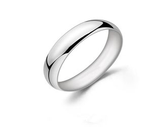 5mm Solid 925 Srebrny Pierścień Samolotu dla kobiet mężczyzn Wedding Pierścionek Białe złoto Kolor PrMOISE Pierścień Filigree Zadawny rzemiosło 4937028