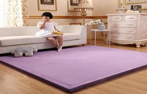 Gruba 3 cm Coral polarowa aksamitna mata sypialnia dywan zagęszczony dziecko wspinany przez playmat japońskie tatami dywan Lvingroom duży rozmiar Mattess3186205