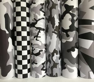 Preto branco cinza camuflate de vinil snow camuflage vinil wrap bubble de ar para motocicleta adesivo de carro decalk4123975