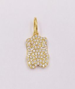 Gold Gem Power Tipant con diamanti autentici 925 Sterling Andy Jewel 81244404287568