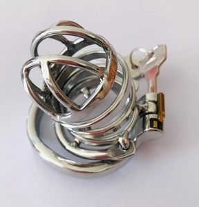Happytime16 2021 Newest Male BDSM Bondage 304 Stainless Steel Belt Device Adult Cock Cage Penis Sex Toys With Spike Ring C0422418706