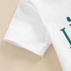 Set di abbigliamento T-shirt a manicotto per lettere corta con cortometraggi per bombole di abbigliamento