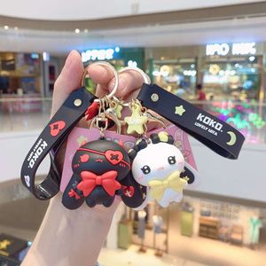 Star Moon Rabbit Pendant New PVC Soft Adhesive Jewelry Doll Keychain Small Pendant Accessories Keychain Cartoon