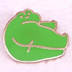 Frosch lustige Zitate Badge niedliche Anime -Filme Spiele Harte Emaille Pins sammeln Cartoon Brosche Rucksack Hat Bag Collar Revers Abzeichen