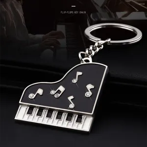 Bierek Brand Pianoin Black and White Keyboard Ceyring Muzyka biżuteria
