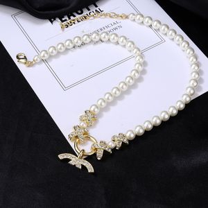 Colares de luxo C Jóias clássicas de jóias de designer pingente C Pearl Gold CCLIES CHOKERS CULAS DE CUSTO ACESSÓRIOS DE HIGHERAÇÃO DE HIGH