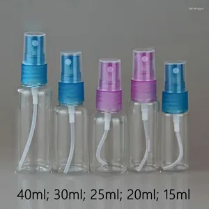 Garrafas de armazenamento 360pcs 15ml 20ml 25ml 30ml 40ml Bottle de perfume de cosméticos LONIONAL PLÁTICA PLÁSTICA PLÁTOMIDOR BOMBE