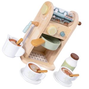 Kid Gifts Wood Coffee Maker Playset Mini Kids Интересные кухонные аксессуары для игрушек Wood Machine 240420