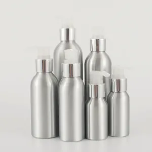 Storage Bottles Empty Large 250ml Lotion Pump Bottle Aluminum Serum With