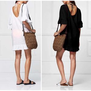 Women Beach Cover Up Swimsuit Dress 2024 Summer Cover-Ups Bathing Suit Ladies Wear Tunic