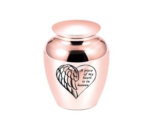 45x70mm Love Angel Wing Cremation Urn For Ashes Keepsake Small Memorial Funeral Urn för Petshumans3836683