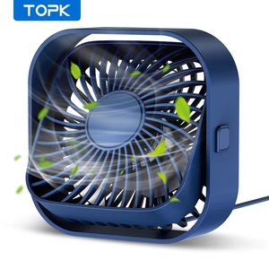 USB Desk Lüfter Mini-Lüfter tragbarer 3-Gang-Wind kleiner Kühlventilator 360 ﾰ Rotatable Head für Home Office Tisch und Desktop