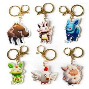 Keychains Palworld Game Anime Figure Action Pendant Toys for Kids Gift Collectible Model Ornaments