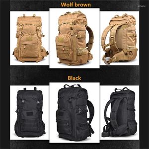 Backpack 50 LitersLarge Capacity Nylon Camouflage Military Tactics For Men Army Bag Climbing Hiking Travel Mochila