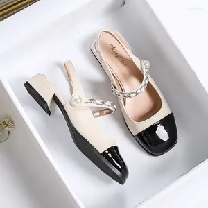 Dress Shoes Summer Women's High Heels Korean Style Mary Jane Stylish Party And Work Wear Ladies Casual Sandals