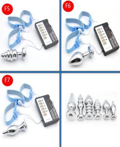 Dispositivo elettro elettrico fai -da -te sesso ano plug ano anale wit 3 massaggio ad anello del pene che suona impulso dalla barella stimolante per il maschio A259183866