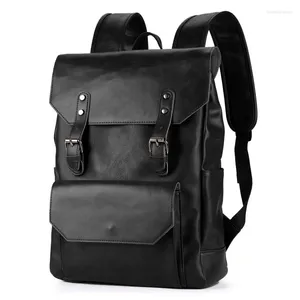 Школьные сумки кожа веганская сумка рюкзак для мужчин многофункциональный рюкзак Man Plouds Bagpack Mlan Mochila