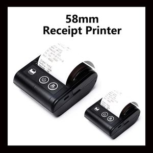 58mm Mini Portable Thermal Printer For Phone iOS Android Computer USB Bluetooth Thermal Printer Small Business Printer Impresora 240416