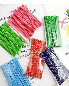 1000pcs 9cm colorful Metallic Dot Ties Gift Wrap Sealing Binding Wire For Plastic Candy Cookie Cake Bag Wedding Birthday Gif7967231