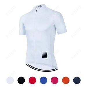 Män cykeltröja vita kläder snabb torr cykel korta ärmar mtb mallot ciclismo enduro skjortor cykelkläder uniform 240416