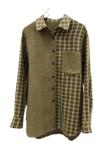 T-shirt 2021 Autunno e inverno Nuova camicia a babbana sciolta di cotone/lana in lana