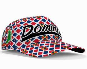 Dominica Baseball Cap Nome personalizzato Numero Team Logo DM Hats DMA Travel Nation Spanish Dominican Dominicana Republic Flag headgear8035485