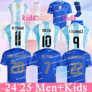 2024 2025 Euro Cup Argentina Soccer Jerseys MESSIS Otamendi DE PAUL National Team Copa DYBALA MARTINEZ KUN AGUERO Maradona Football Shirts Maria