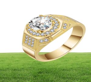 Yhamni Fashion Yellow Goldwhite Gold Ring Luxury Gold Fired 2 Carat Sona CZ Diamond Men Engagement Wedding Rings MJZ0309529038