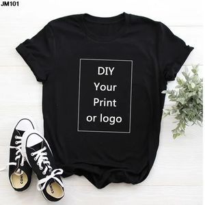 Mulher de impressão personalizada Tshirt Harajuku Mulheres DIY você gosta de Po ou Black Unisex T-shirt Moda Custom Man Cloths Tee 240422