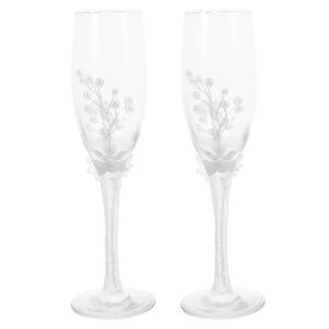 2 szt. Rhinestone Pearl Cup Home Forniture Decor Wedding Drinkware Glass Whisky Gift Gifts Party Bride i pan młody 240430