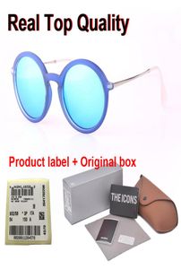 brand designer Top quality Retro Round Sunglasses Men Women Brand Designer Glass lens Fashion Male Female with Retail Retail box a4921520